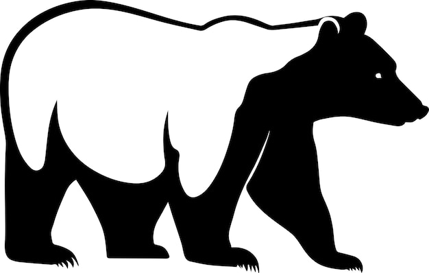 Polar bear vector silhouette illustration