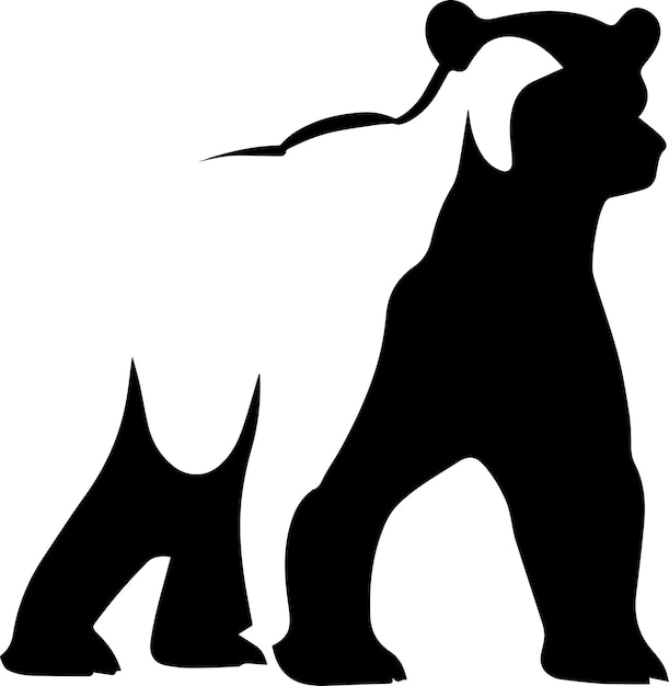 Polar bear vector silhouette illustration