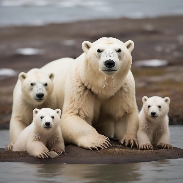 Polar Bears playing Churchill sunlight