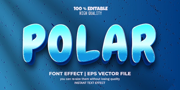 Polar editable text effect