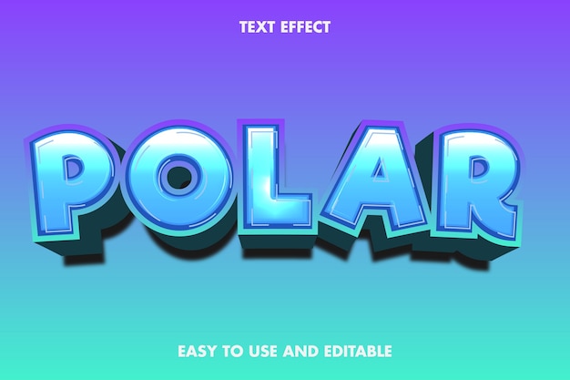 Polar text effect, editable text.