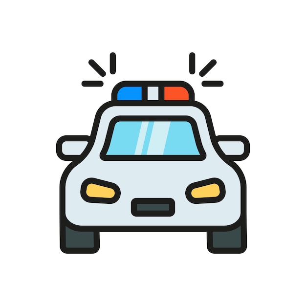 Police car icon vector design templates simple and modern