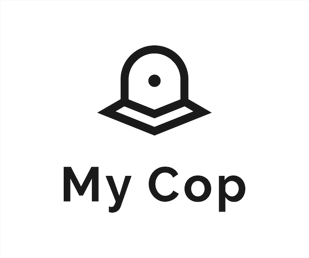 Police Hat Logo Design Vector Illustration