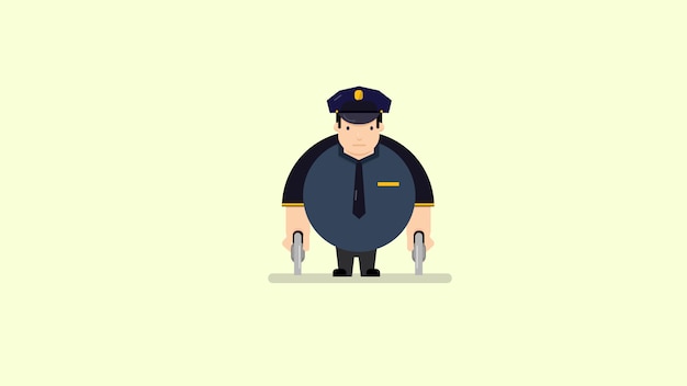 police man flat design