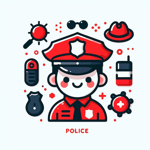 police vector image