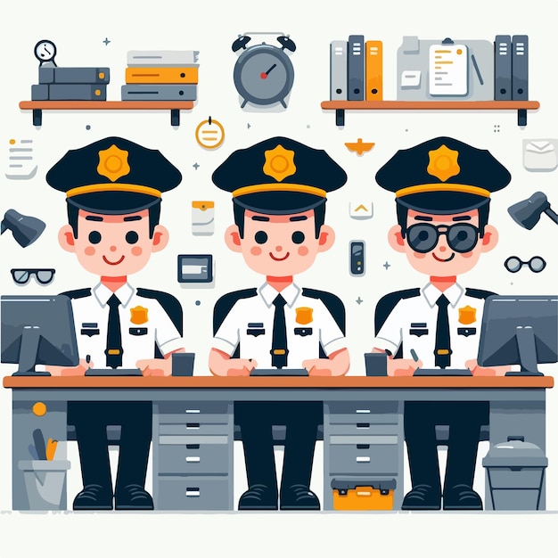 police vector image