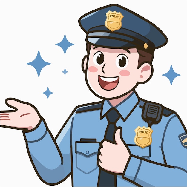 police vector image