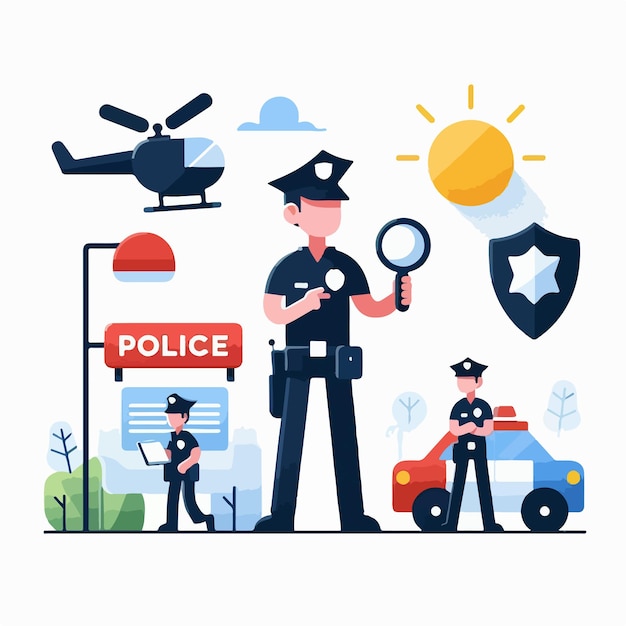 police vector image