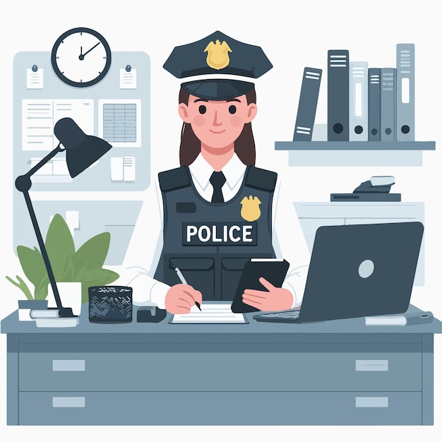 police vector image