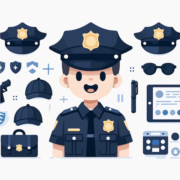 police vector image