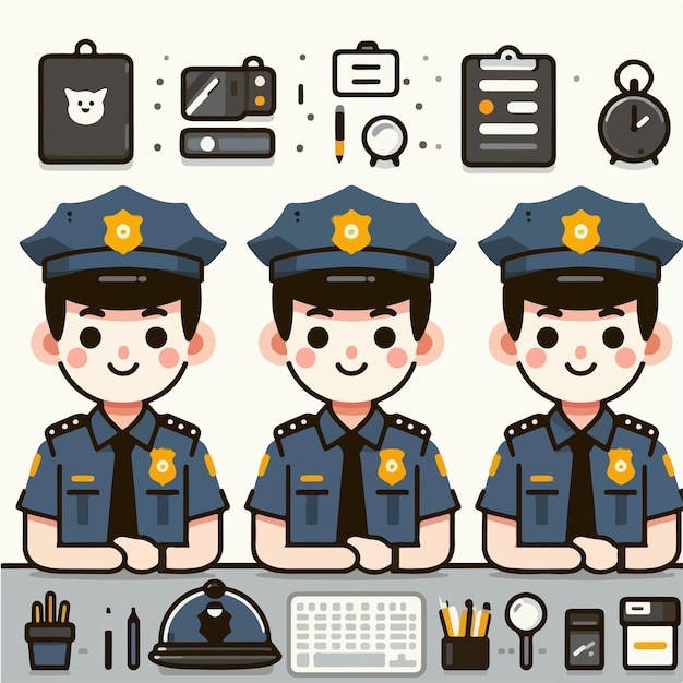 police vector image