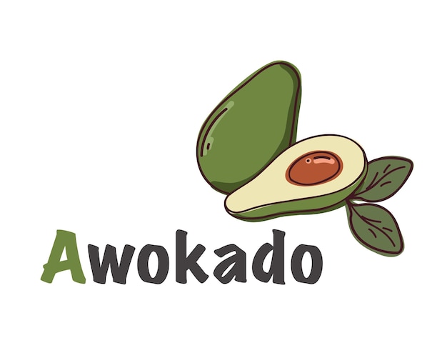 Polish alphabet with picture of avocado