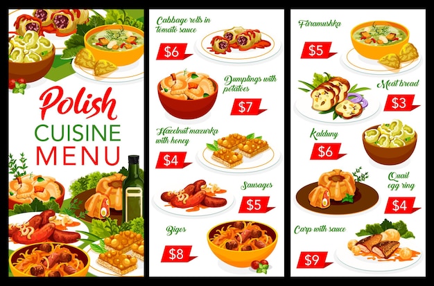 Polish food restaurant meals and dishes menu