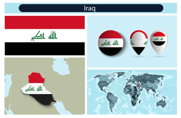 political infographics made from maps and flags