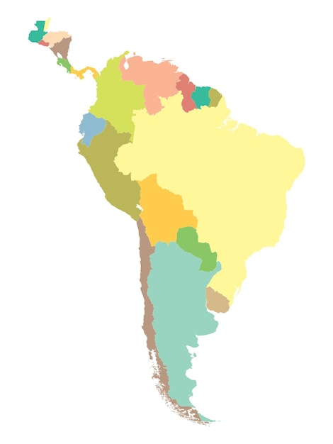 Political map South America