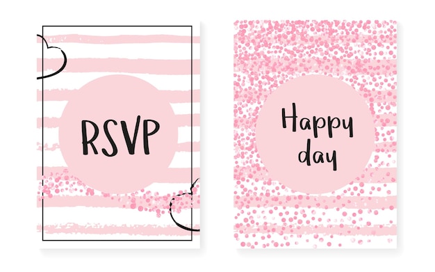 Polka dot confetti rose trendy design stripe