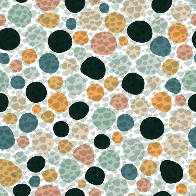 Polka dot Seamless repeat pattern of circles points Vector