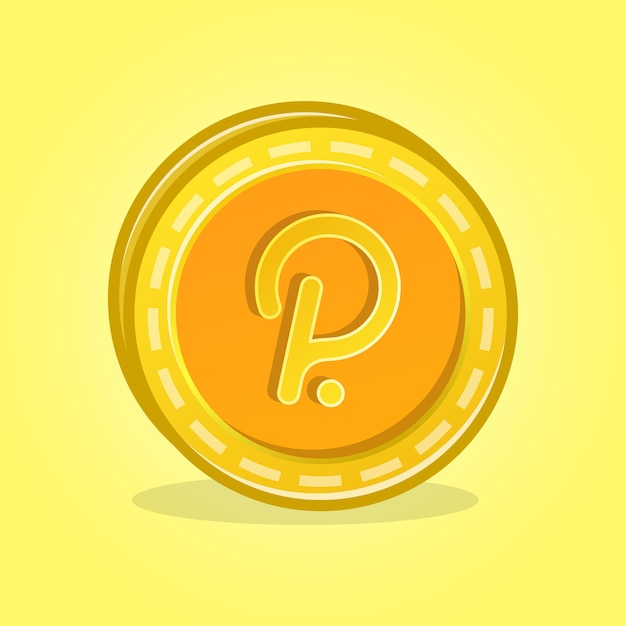 Polkadot coin cryptocurancy design vector