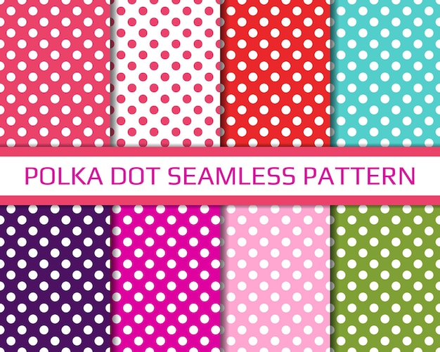 Polkadot seamless pattern collection