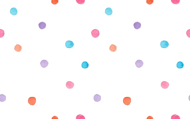 Polkadot watercolor as seamless pattern