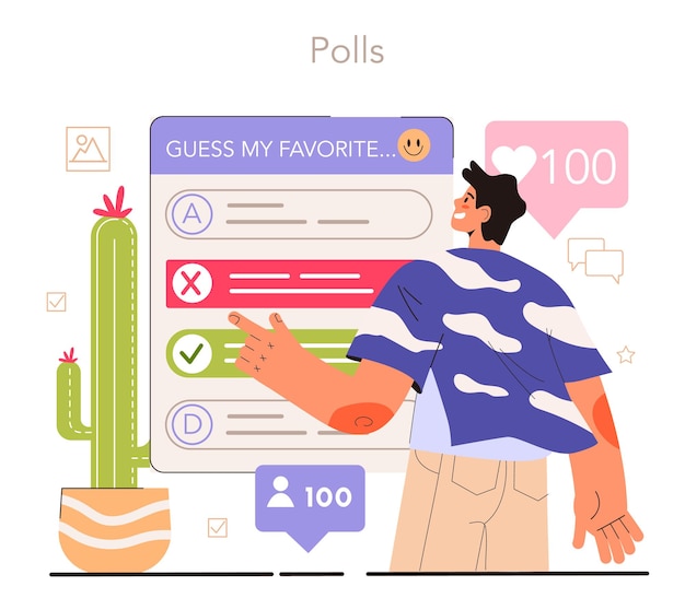 Polls followers voting social media content manager guidance how create