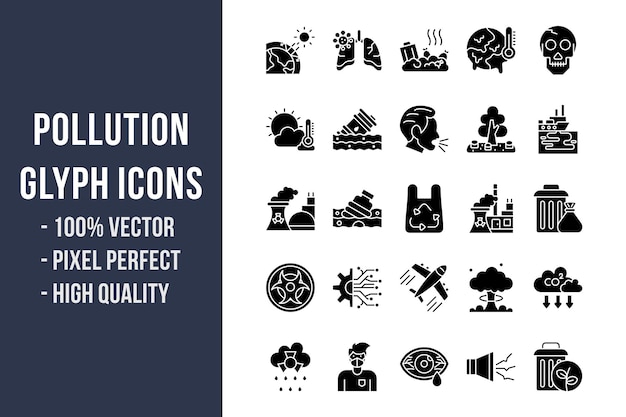 Pollution Glyph Icons