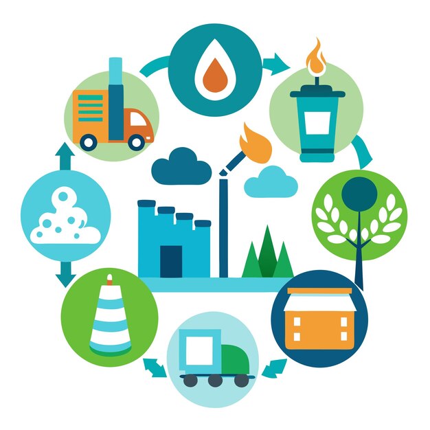 Vector pollution icon art vector illustration