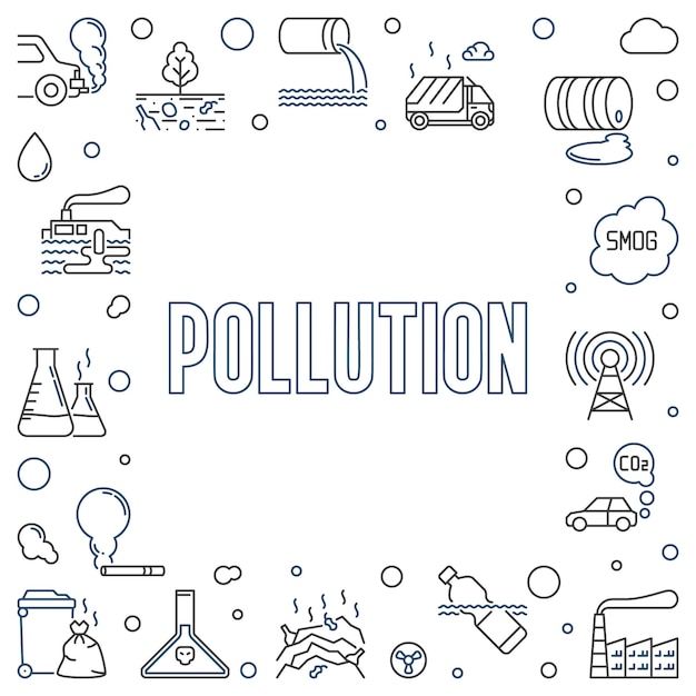 Pollution vector concept minimal linear Frame or Background