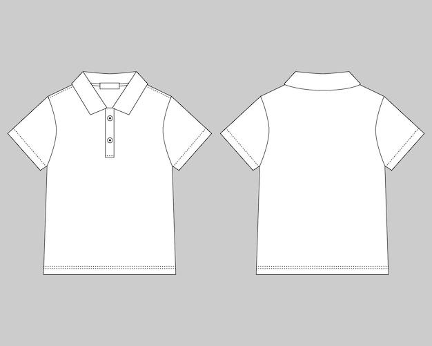 Polo t-shirt design template on gray background