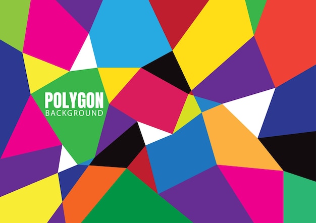 Polygon background with colorful Wallpaper or banner