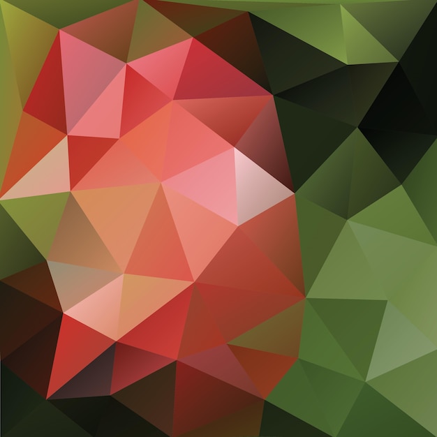 Polygonal Background with Olive Shades and Peachy Pink