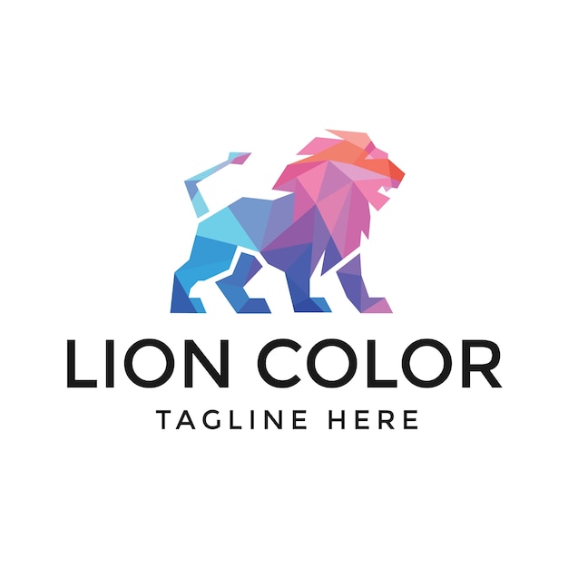 Polygonal Lion Logo design