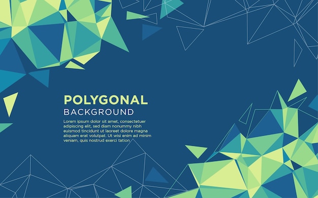 Vector polygonal triangle abstract background