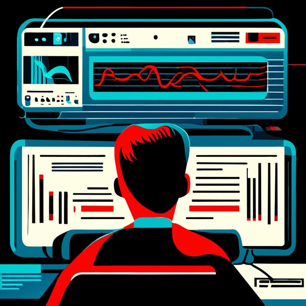 Vector polygraph vector illustration flat 2