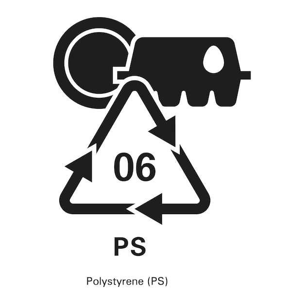 Polystyrene icon Simple illustration of polystyrene vector icon for web design isolated on white background