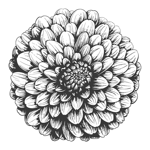 pom pom with engraving style