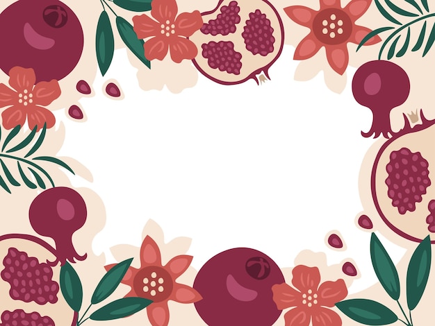 Pomegranate frame template