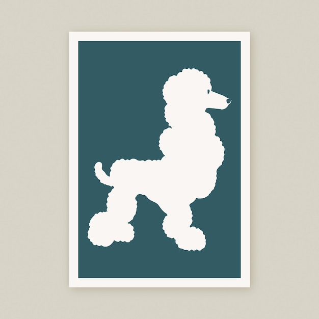 Poodle Dog Pop Art Illustration