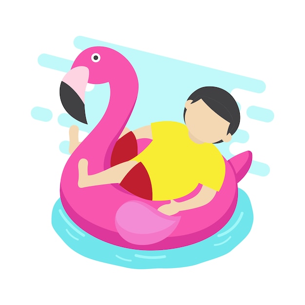 Vector pool inflatables vector illustration