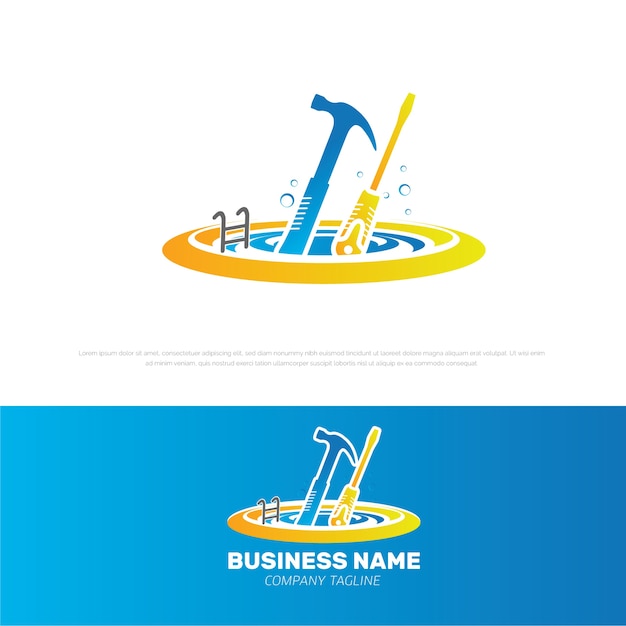 Pool Repair Logo