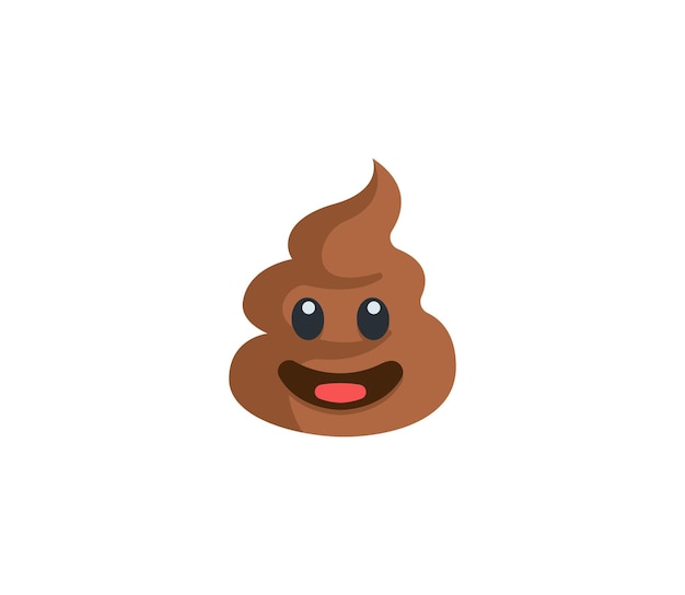 Poop emoji vector illustration. Poo isolated emoticon. Poop icon