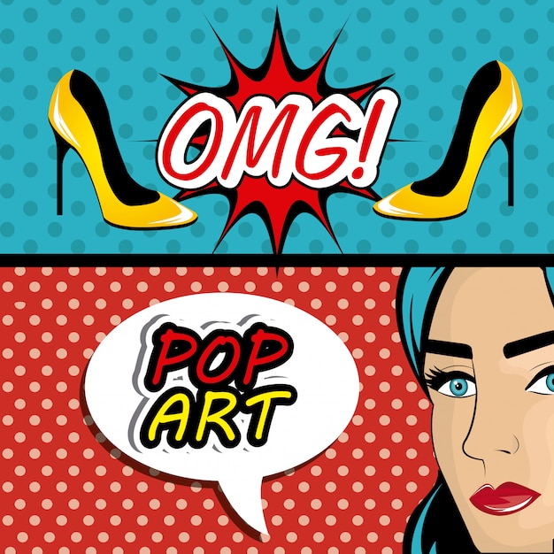 Pop art cartoon graphics