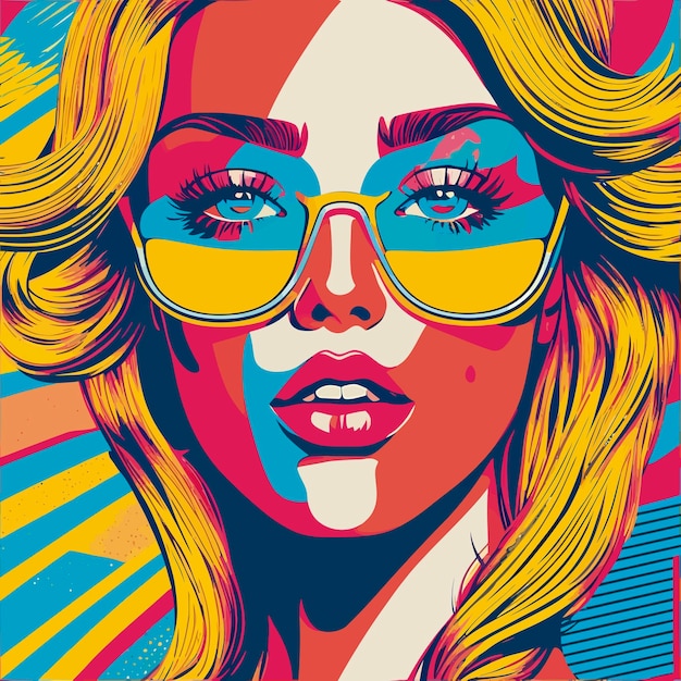 Pop art cool modern illustration