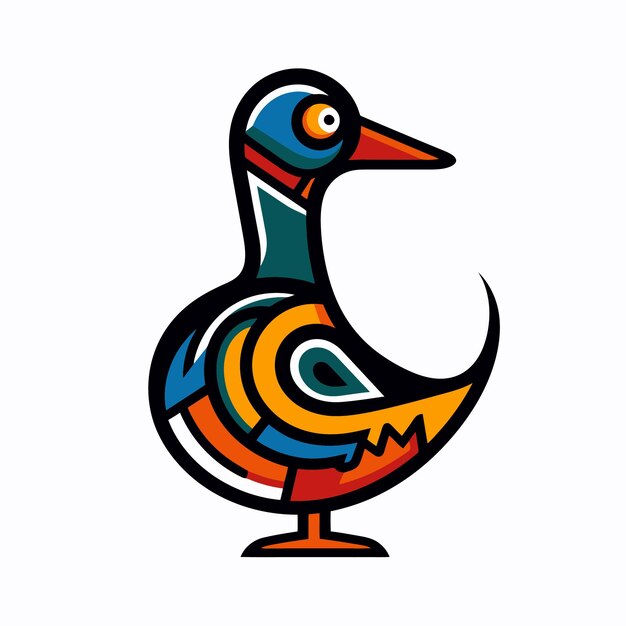 Pop art duck illustration design