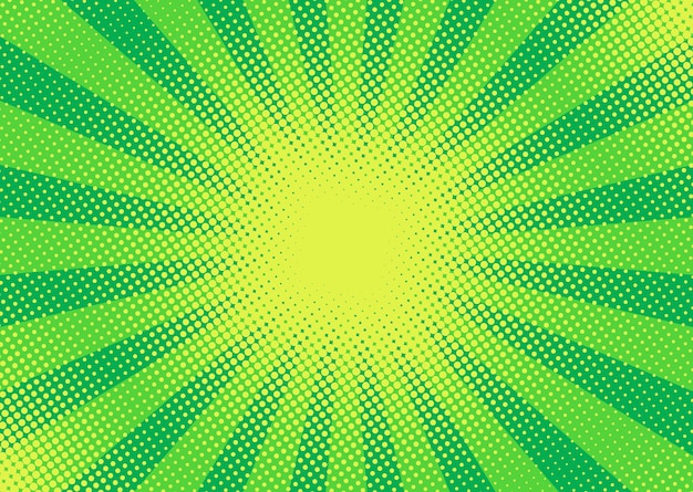 Pop art halftone background. Comic starburst.