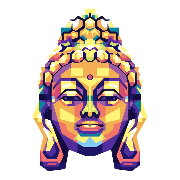 Pop Art Illustrations of Buddha