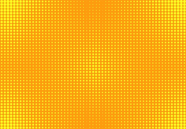 Pop art pattern. Comic halftone background. Yellow dotted texture. Cartoon retro texture. illustration.