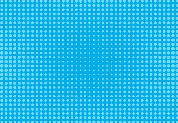 Pop art pattern. Halftone comic background. Blue dotted texture. Cartoon retro print