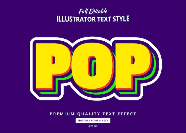 Pop Art Text Style Effect