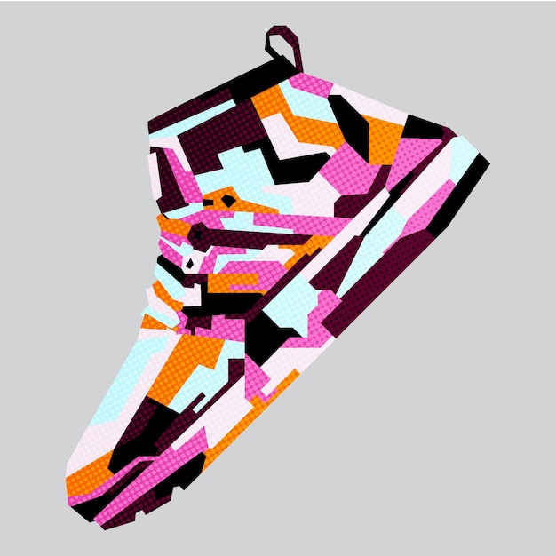 Pop Art Wpap Style Sneakers Design